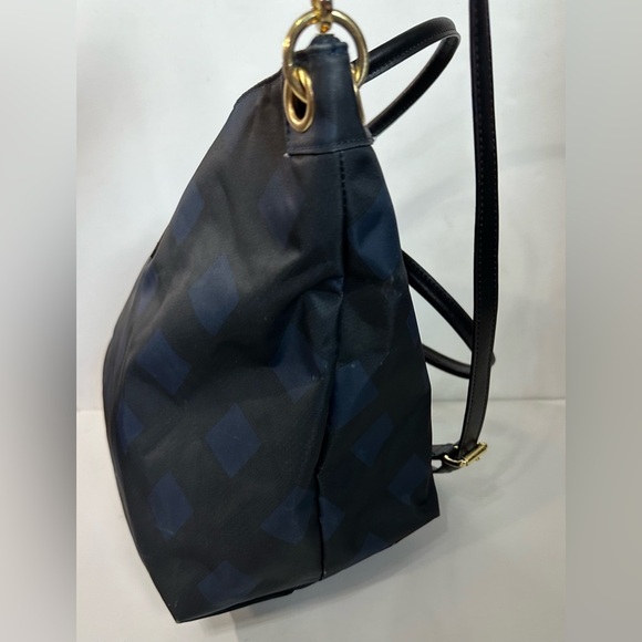 👜 Lands' End Navy Blue/Black Diamond Canvas Tote Shoulder Bag 🌟 - Picture 14 of 16